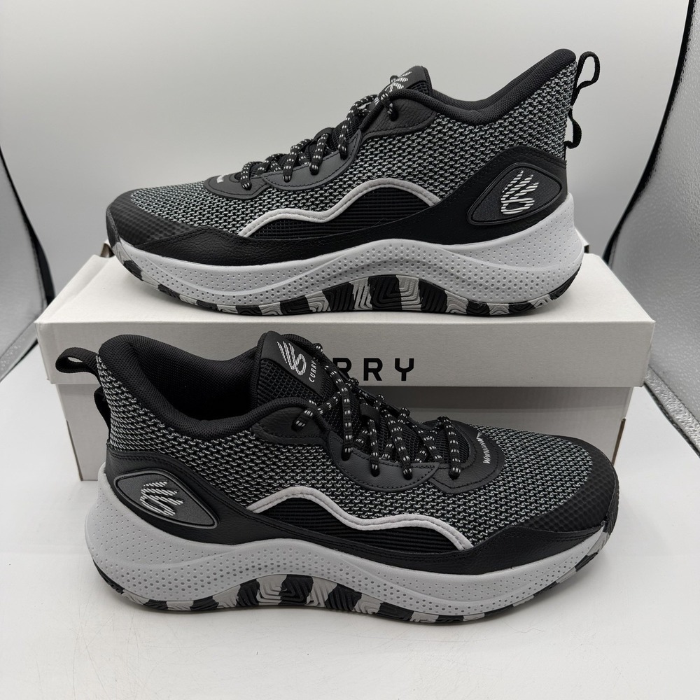 Under Armour Curry 3Z 24 Basketball Shoes Mens 12 Black Grey Sneaker 3027626-001